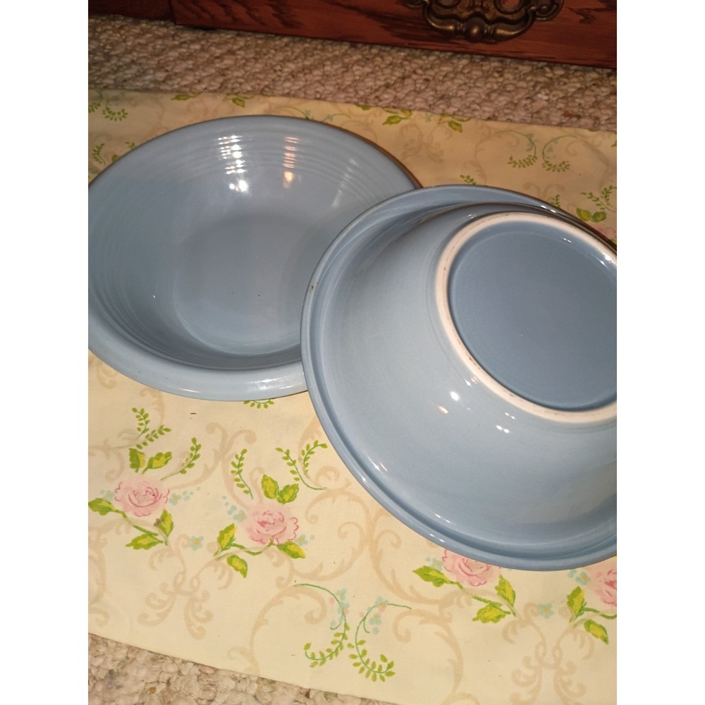 Gibson Housewares Soup Bowl Periwinkle Set Of 2  8 1/4" Ceramic